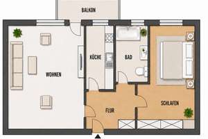 Vermietete, sehr gepflegte 2-Zimmer Wohnung mit Balkon im Komponistenviertel von Lankwitz – Die vollständige Adresse der Immobilie erhältst du vom Anbieter., 12247 Lankwitz, Berlin – Vorschaubild 8