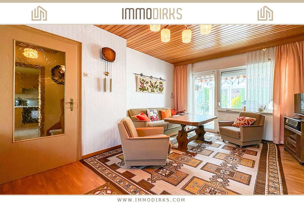 Emden:
Charmantes Reihenmittelhaus mit Wintergarten und Eigentumsgrundstück