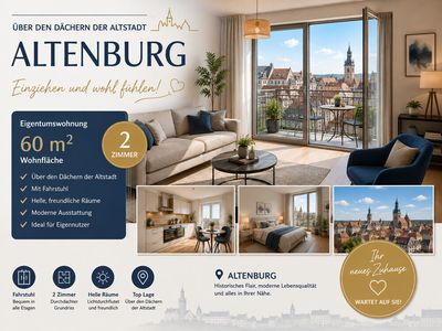 Zweiraumwohnung mit Lift über den Dächern von Altenburg - Einziehen und Wohlfühlen!