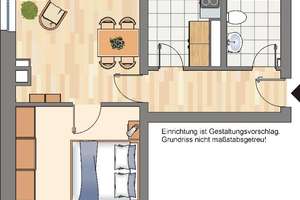 Teilmöblierte (Küche,Wohnwand,Schlafcouch) 2,5 Zimmer mit Balkon für sofort zu mieten – Anholter Straße 10, 45892 Resser Mark, Gelsenkirchen – Vorschaubild 4