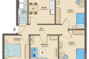 Erstbezug! Frisch sanierte 4-Zimmer-Wohnung mit Balkon und Dusche in Bremerhaven-Lehe! – Adolfstraße 24, 27576 Lehe, Bremerhaven – Vorschaubild 10
