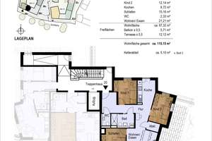 4 Zi. Zimmer Penthouse-Feeling im 4. OG: 115 m² mit großer Dachgartenterrasse – Die vollständige Adresse der Immobilie erhältst du vom Anbieter., 81673 Echarding, München – Vorschaubild 17