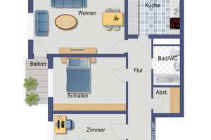 9 OG - Stuttgart-Giebel, ideal geschnittene 3-Zim-Wohnung in einem Mehrfamilienhaus mit Balkon – Krokodilweg 40, 70499 Bergheim, Stuttgart – Vorschaubild 13