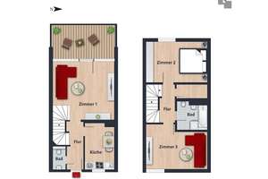 Maisonettewohnung - WBS erforderlich // 2.OG/3.OG , 1. v. rechts – Hallesche Straße 28, 38444 Westhagen, Wolfsburg – Vorschaubild 6
