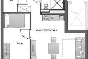 mio 2 Zimmer Wohnung inkl. EBK,  Wlan & Keller – 40225 Bilk, Düsseldorf – Vorschaubild 15