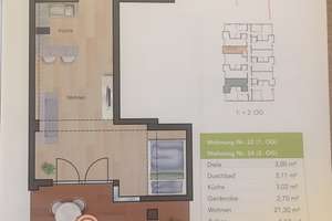 Stilvolle, geräumige und neuwertige 1-Zimmer-Wohnung mit Balkon und EBK in Ingolstadt – Ettinger Straße 12, 85057 Nordwest, Ingolstadt – Vorschaubild 7