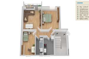 Sanierte 3-Raum-Wohnung mit idyllischem Blick ins Grüne – Beelitzer Str. 32A, 14822 Brück – Vorschaubild 9