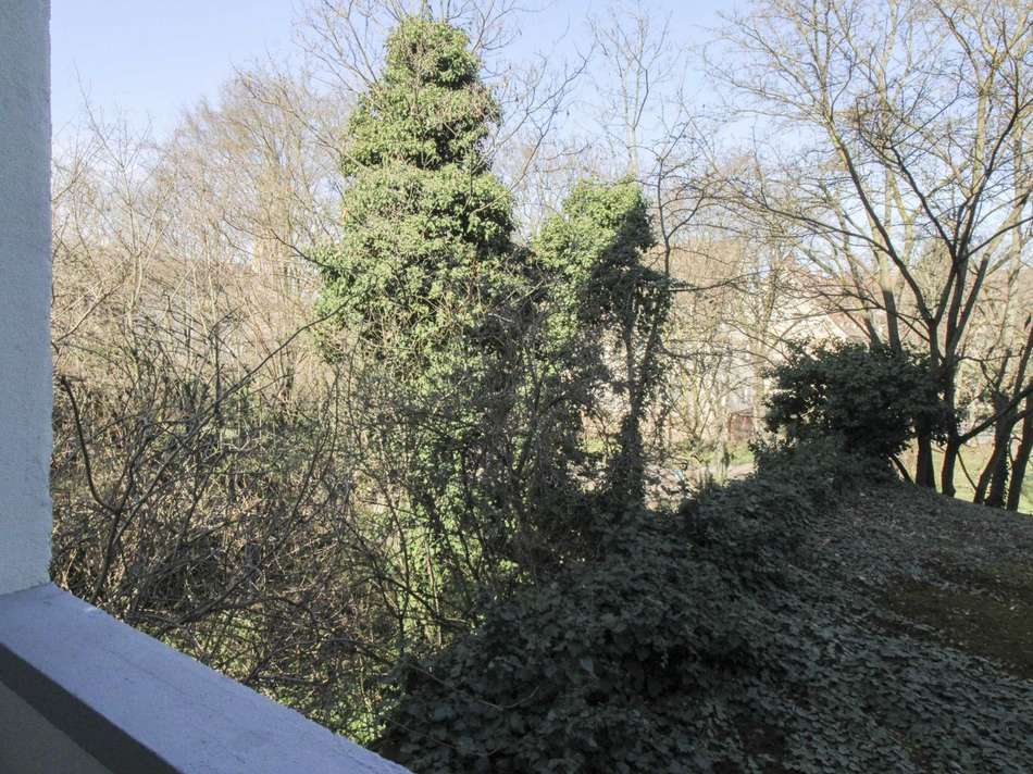 Balkon mit grünem Ausblick