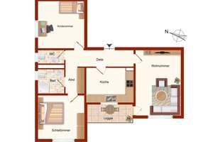 Sofort einziehen! 3-Zimmer Hochparterrewohnung mit Balkon und TG-Stellplatz in zentraler Lage Porz – Die vollständige Adresse der Immobilie erhältst du vom Anbieter., 51143 Porz (Ortsteil), Köln – Vorschaubild 22