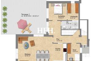5,5 - Zimmer-Wohnung mit großzügiger Terrasse und Pool – Die vollständige Adresse der Immobilie erhältst du vom Anbieter., 22391 Wellingsbüttel, Hamburg – Vorschaubild 4
