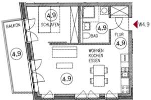 Wohnen im Oldenburger Stadthafen - gemütliche 2 Zimmer mit Balkon und Einbauküche – Alter Stadthafen 16, 26122 Bahnhofsviertel, Oldenburg (Oldenburg) – Vorschaubild 6
