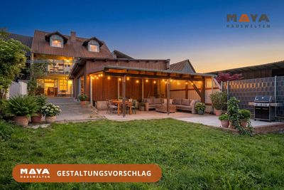 Zwei Wohnungen, Werkstatt und 75 m² Halle: das Anwesen für alles, was sonst keinen Platz hat