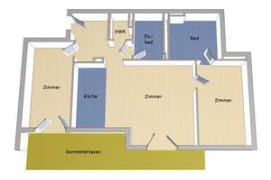 IMMOBERLIN.DE - Ersteinzug! Sehr sonnige Wohnung mit Südwestterrasse im beliebten Wohnpark – Die vollständige Adresse der Immobilie erhältst du vom Anbieter., 14167 Lichterfelde, Berlin – Vorschaubild 9