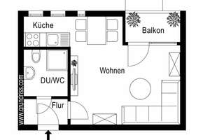 Ihr neues Zuhause: günstig geschnittenes 1-Zi.-Appartment – Reudnitzer Str. 11, 4103 Zentrum-Ost, Leipzig – Vorschaubild 2
