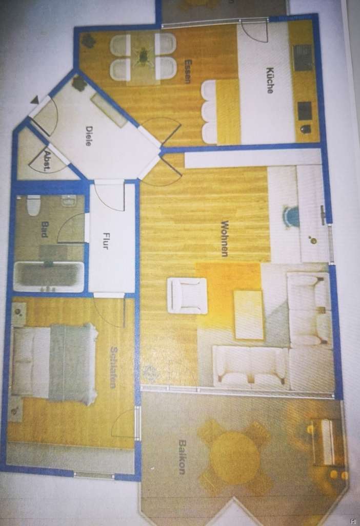 Immobilie in Neckargemünd - Schöne 2 ZKB- Wohnung mit zwei Balkone und Tiefgaragenstellplatz - Bild 0