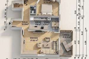 2-ZKB-Wohnung mit potenzial und sonniger Loggia mit Blick ins Grüne – Odenwaldstr. 30, 68259 Feudenheim, Mannheim – Vorschaubild 17