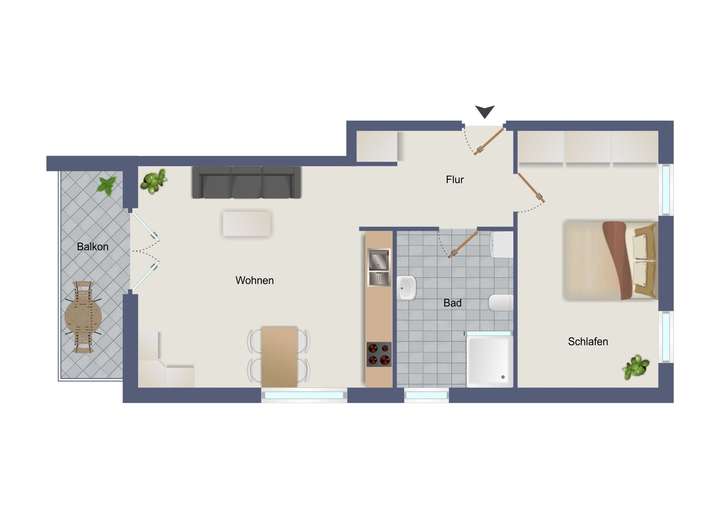 Unverbindlicher 2D Grundriss d