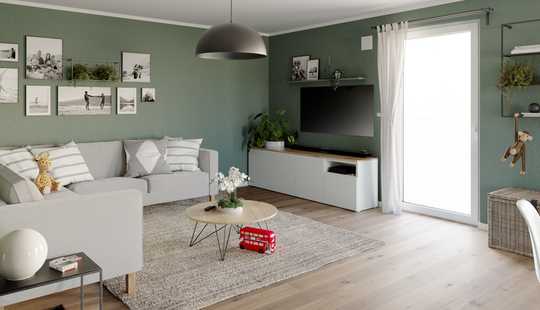 Bild von Sie das Grundstück, wir das Massivhaus. Familienleben auf einer Ebene in Horst.