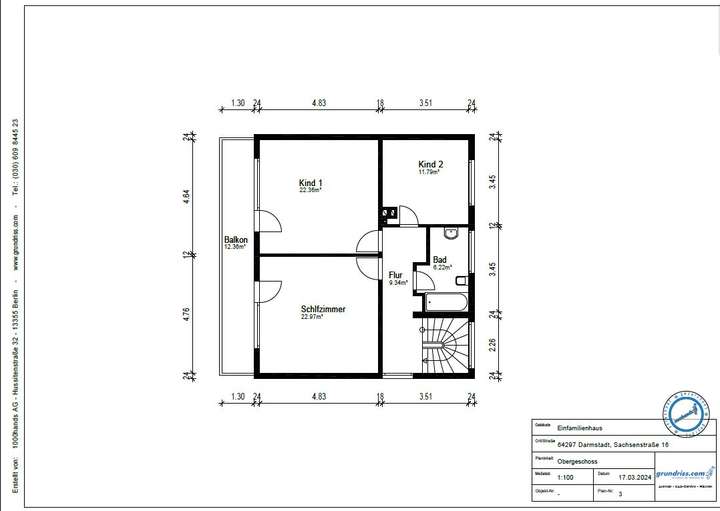 Grundriss Sachsenstr 16 OG