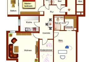 Exklusive 130-m²-Wohnung mit Alpenpanorama, zwei Balkonen und hochwertiger Ausstattung – Elektraße 5, 81925 Parkstadt, München – Vorschaubild 2