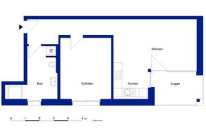 Ankommen und wohlfühlen: Moderne 2-Zimmer-Wohnung mit offener Küche und Loggia – Die vollständige Adresse der Immobilie erhältst du vom Anbieter., 38440 Wohltberg, Wolfsburg – Vorschaubild 3