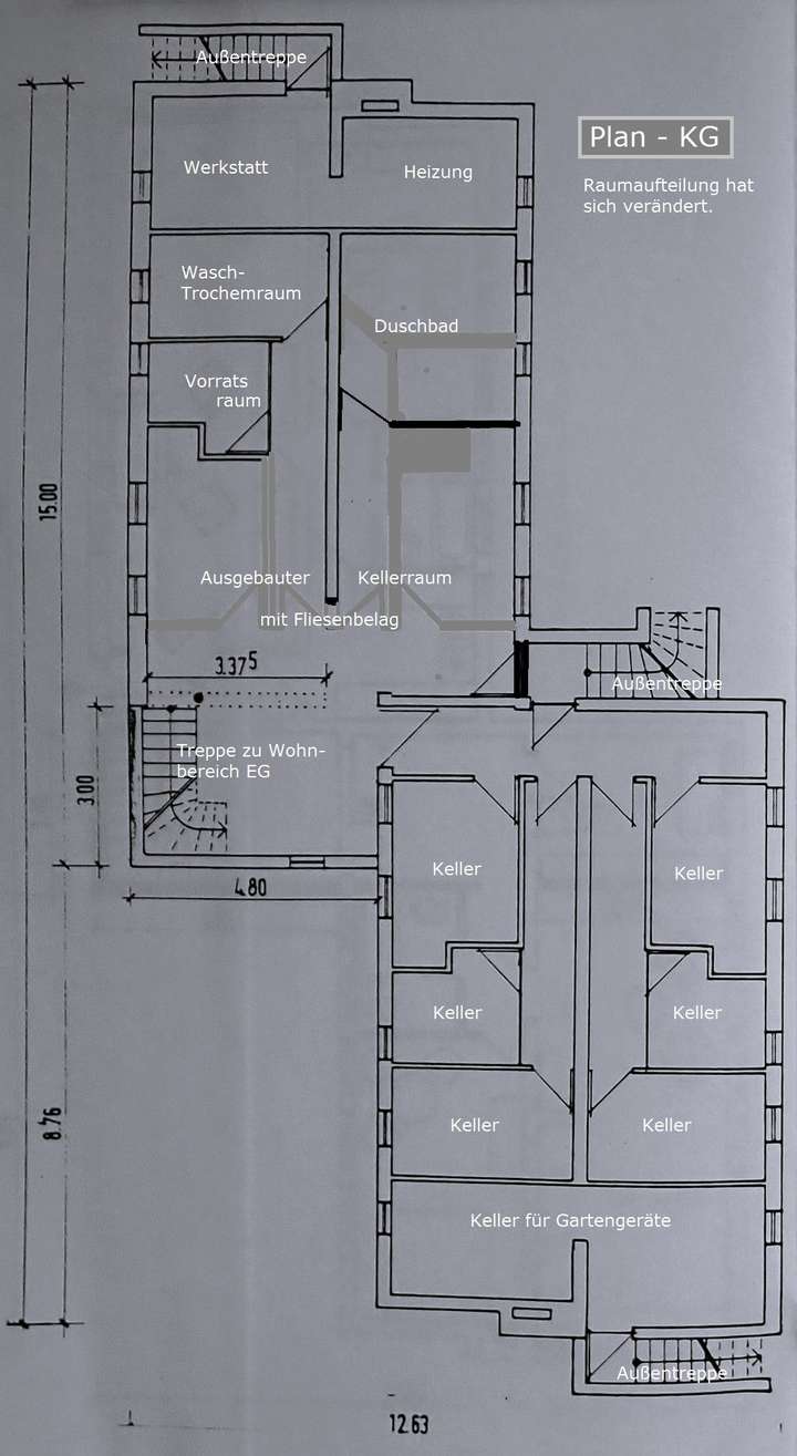 Plan Kellergeschoss