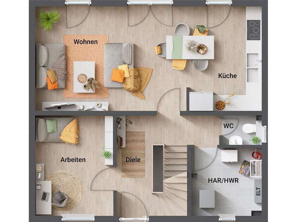 EG offene Küche & Arbeiten