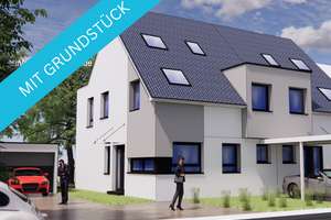 DHH, Effizienzklasse A+, KfW 40 mit PV-Anlage, Fußbodenheizung, Grundstück,  Wohnkeller.