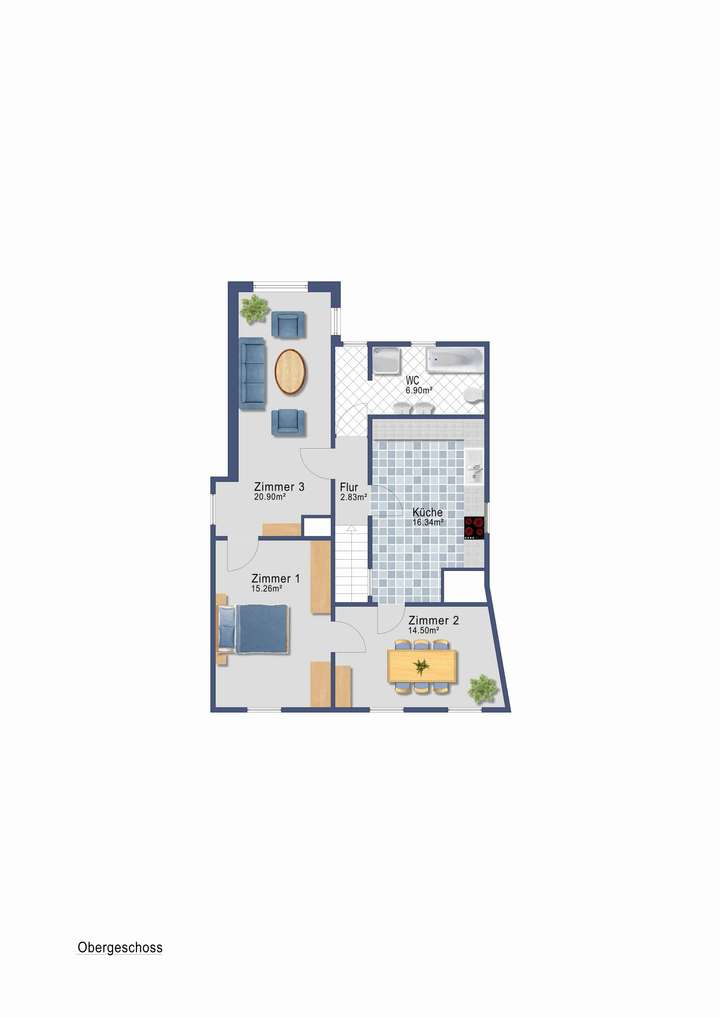 Grundriss Obergeschoss