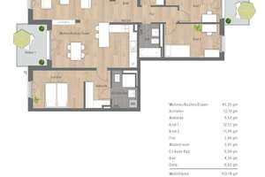 ++3,50 % Grunderwerbsteuer geschenkt++ 4-Zimmer-Wohnung mit Ost- und Westbalkon im 4. Obergeschoss – Die vollständige Adresse der Immobilie erhältst du vom Anbieter., 80995 Lerchenau-Ost, München – Vorschaubild 9