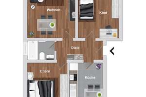 Neuer Preis!!! Gepflegte Wohnung in Osnabrück-Sonnenhügel mit Südbalkon – zuverlässig vermietet – Die vollständige Adresse der Immobilie erhältst du vom Anbieter., 49088 Sonnenhügel, Osnabrück – Vorschaubild 13