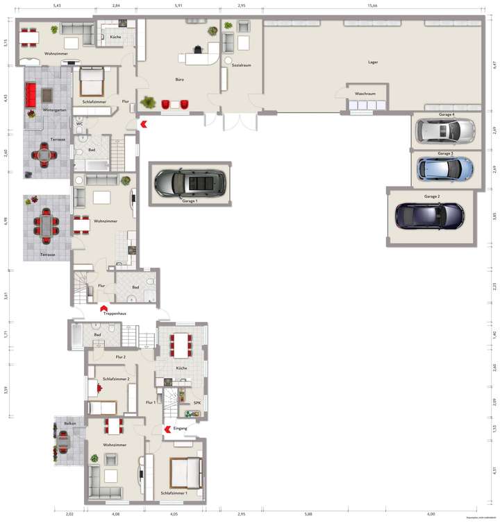 Grundriss Erdgeschoss (nicht m