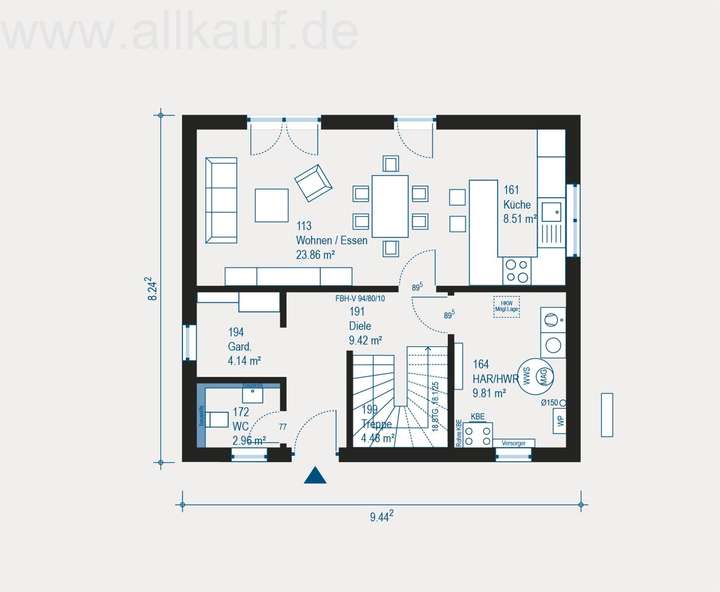 Grundriss Erdgeschoss