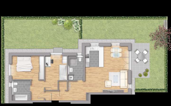 Grundriss Wohnung A1.04