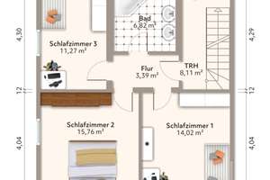 V3474 Gemütliche Doppelhaushälfte auf schönem Grundstück mit Platz für die ganze Familie – Die vollständige Adresse der Immobilie erhältst du vom Anbieter., 91448 Emskirchen – Vorschaubild 24