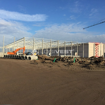 Projektierter Gewerbeneubau einer Lager- und Logistikhalle nahe der A9