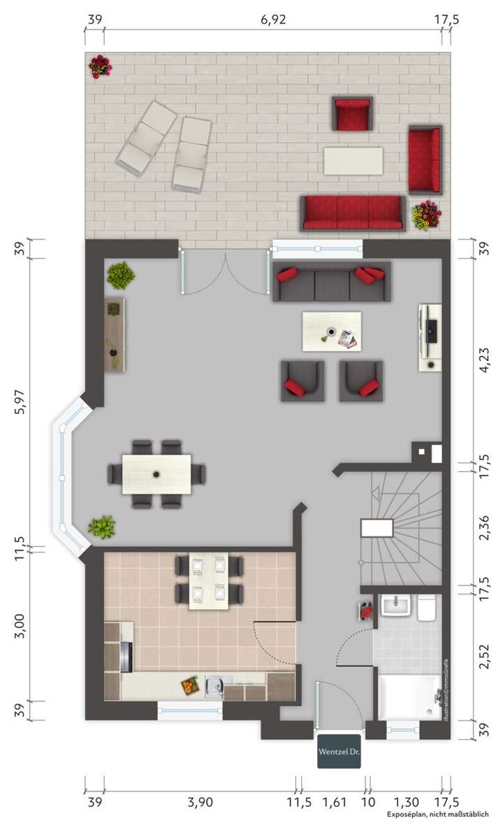 Grundriss Erdgeschoss (Kann-Zu