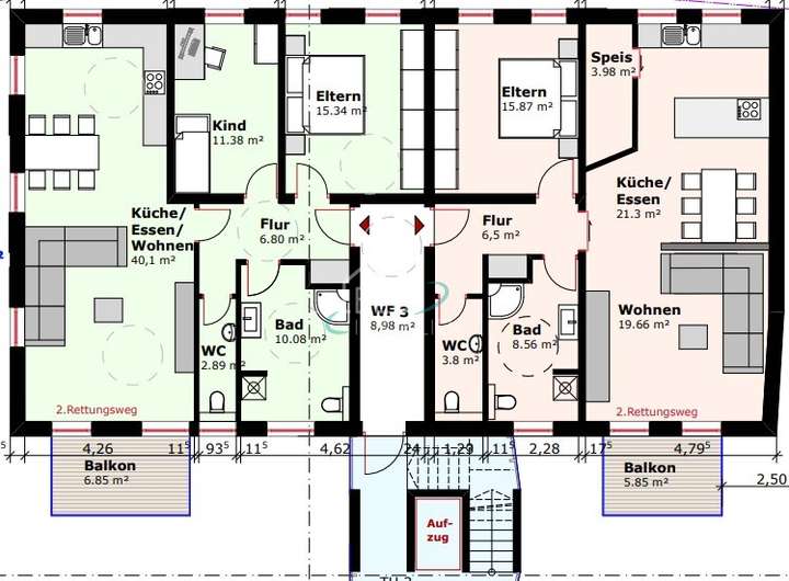 Obergeschoss Gebäude 1