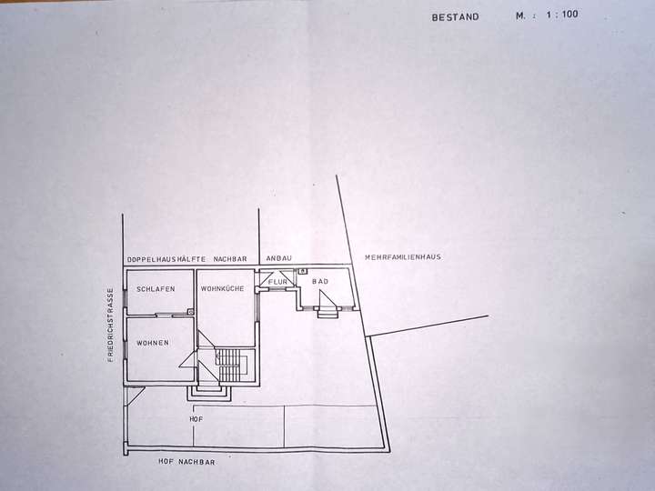 Bestandsplan vor 1996