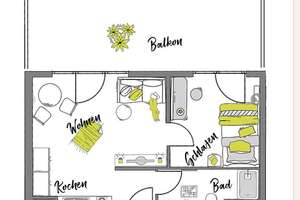 Möbliertes Apartment im Urban Living Heilbronn mit Dachterrasse – Schmollerstraße 57, 74074 Heilbronn, Heilbronn – Vorschaubild 9