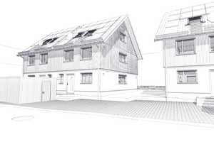Neubau - Exklusive Doppelhaushälften als AUSBAUHAUS in Holzbauweise - provisionsfrei – Laisackerweg 4-6, 79244 Breisgau-Hochschwarzwald (Kreis) – Vorschaubild 1