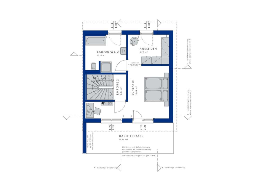 Immobilie in Seck - Wohnen mit gutem Gewissen - modernes Zweifamilienhaus von Bien-Zenker, inkl. Baugrundstück  - Bild 2
