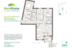 Neubau-Gebiet Hannover Kronsrode: Einbauküche, Loggia, Fußbodenheizung, 2 Bäder, Lift, Keller, TG – Kattenbrookstrift 76, 30539 Bemerode, Hannover – Vorschaubild 14