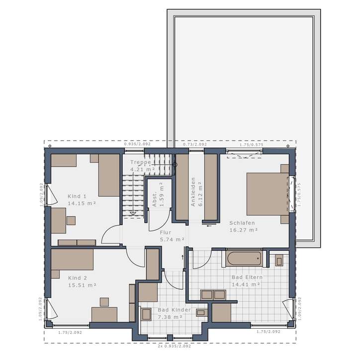 Grundriss Obergeschoss