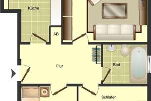 Wohlfühlen in Osnabrück-OS Gartlage* Renovierte 3-Zimmer-Wohnung! – Buersche Straße 32, 49074 Gartlage, Osnabrück – Vorschaubild 2