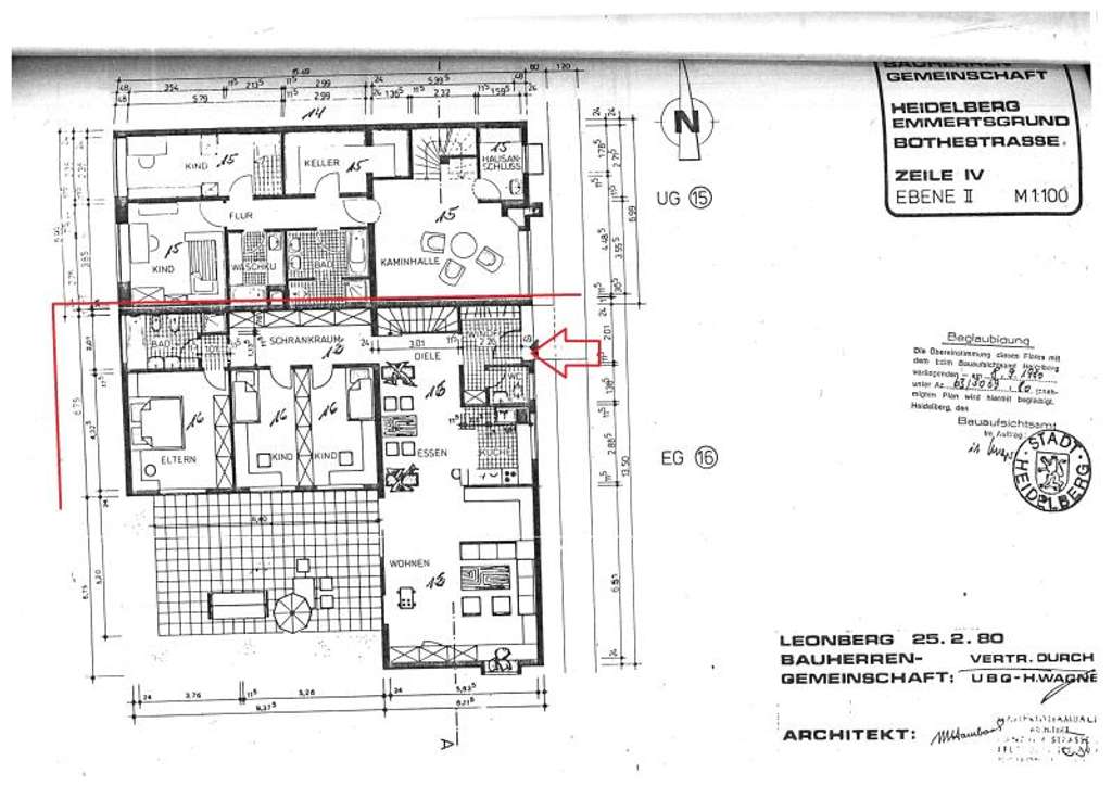 Immobilie in Heidelberg - Heidelberg-Emmertsgrd: Terrassenhaus direkt am Wald, 47m² WZ, ELW mgl., Garage, keine K-Prov., FREI - Bild 2