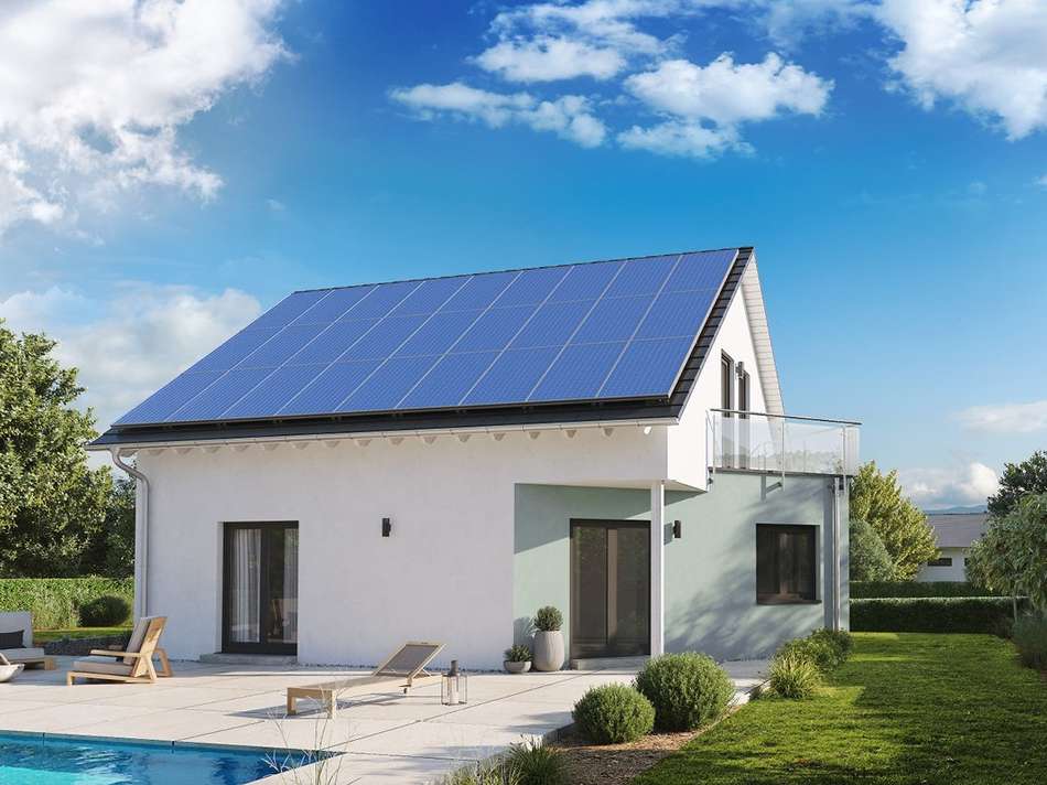 Modernes Sonnenhaus mit Pool