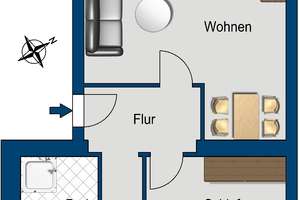 Barrierearme 2-Zimmer-Wohnung frisch renoviert! – Dodendorfer Str. 38, 39112 Leipziger Straße, Magdeburg – Vorschaubild 2
