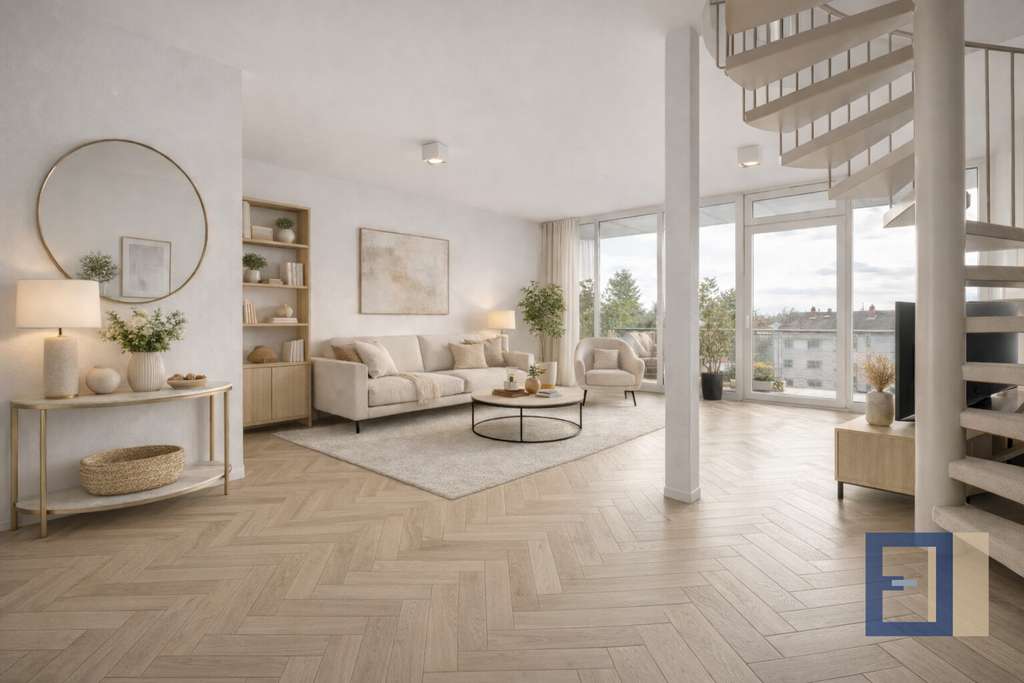 Immobilie in Ginsheim-Gustavsburg - Sonnig & zentral: Maisonette-Whg. (93 m² / 3 Zi) in Gustavsburg! Bj 1996, top gepflegt + Tiefgarage! - Bild 1