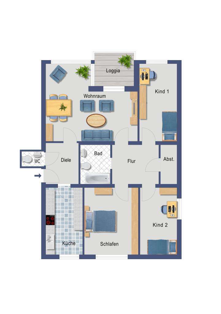 Immobilie in Mettmann - GUT VERMIETETE 4 ZIMMER WOHNUNG MIT GROSSEM BALKON! - Bild 1